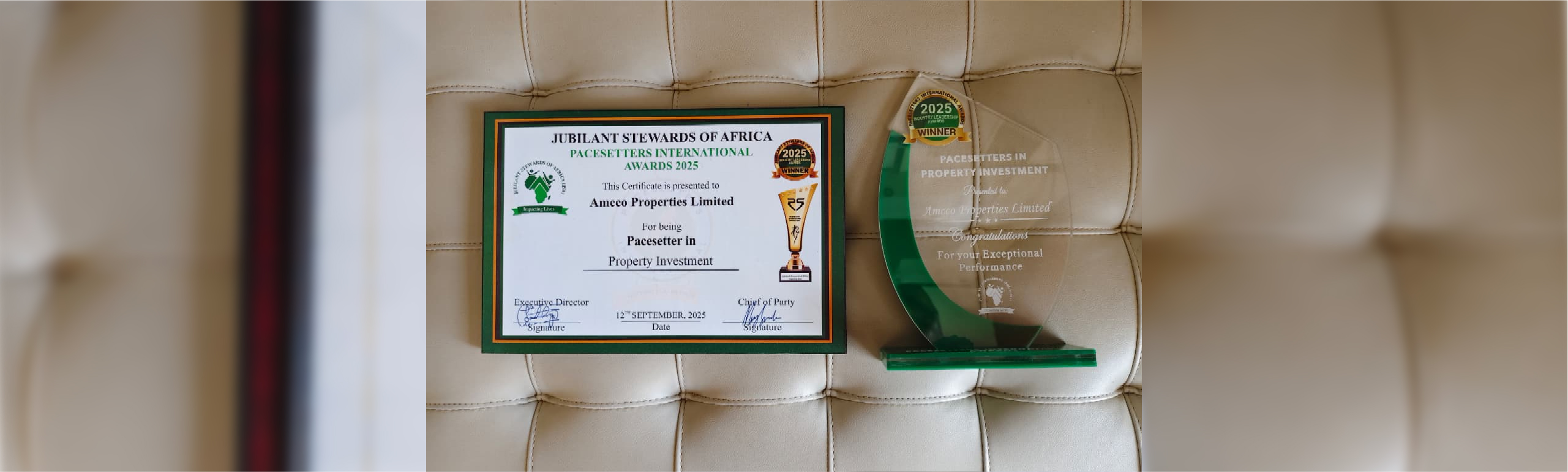Pacesetter Award pacesetter in property investment