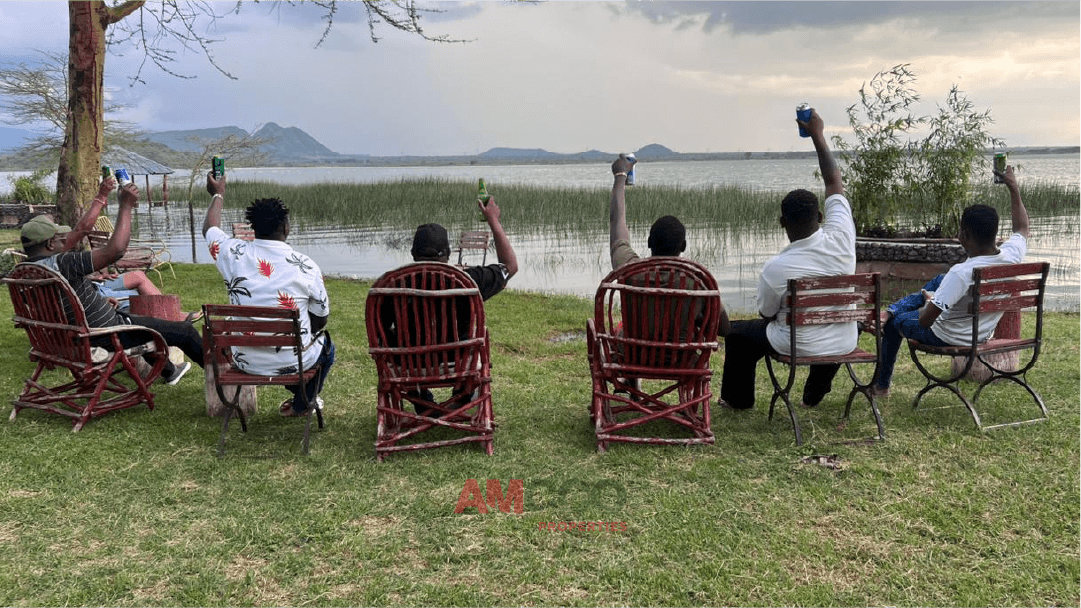 Relaxing next to the lake