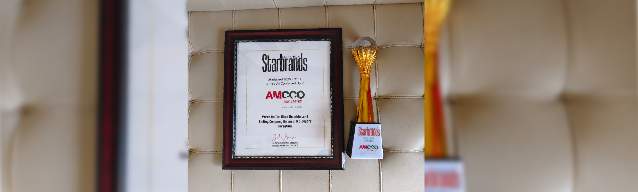 Starbrands Awards 2025 2025 Starbrand Awards Most reliable land selling company by local and diaspora investors