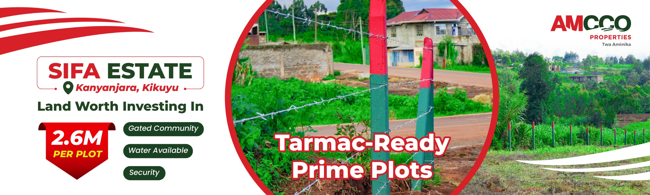 Located in Nderi-Kanyanjara you get a plug and play titled 50 by 100 plot. At 2.6m all-inclusive you get a title within a month and build immediately if you want to. Book a free site visit today.